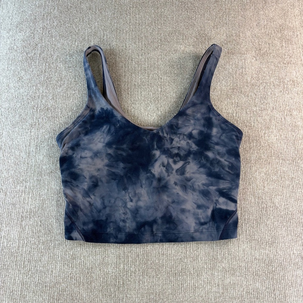 Lululemon Align Tank Top Diamond Dye Graphite Grey Bronze Green Size 6 LW1CUAS